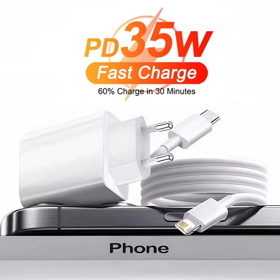 ل 35 واط آيفون شاحن USB نوع C شاحن سريع آيفون 14 13 12 11 برو ماكس XR XS زائد PD كابل شحن الملحقات #1