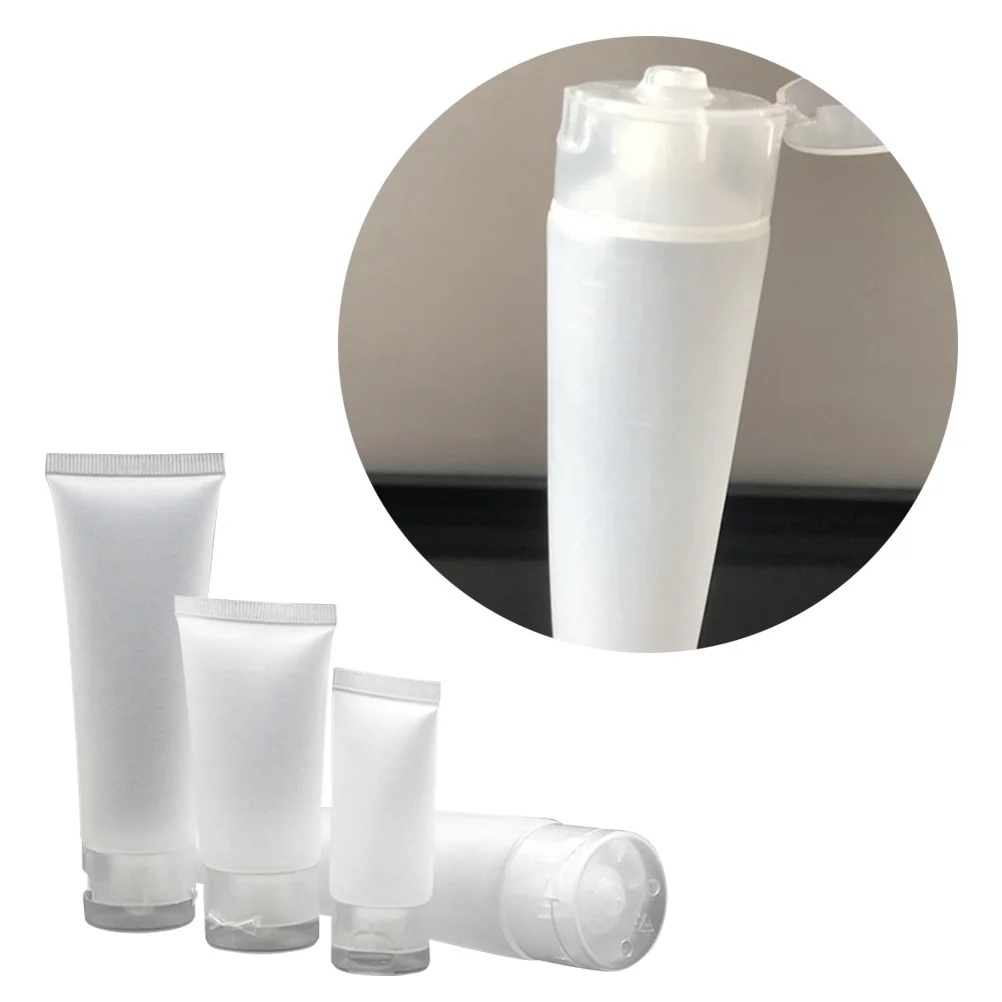 4 stücke Reise Tubes Weiche Leere Lotion Flasche Für Creme Gel Make-Up Lip Balm Pulver Gewürz Luftdichte Behälter