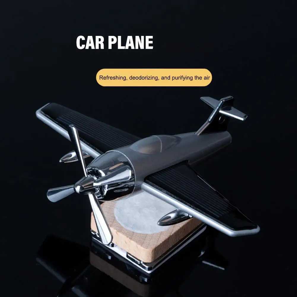

Car Essential Oil Diffuser Solar Airplane Car Diffuser Wooden Diffuser Ornaments Base Fragrance Aromatherapy P1J0