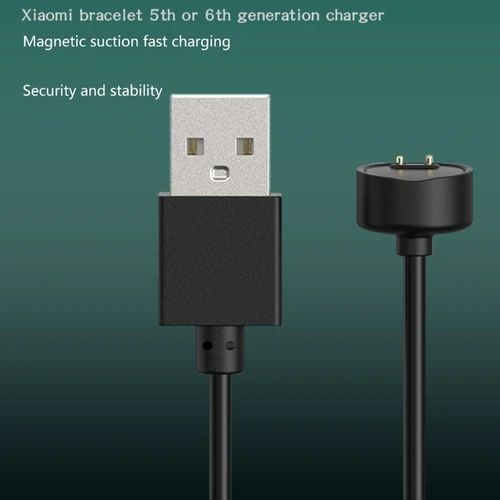 Imagen 2 del producto Cable cargador USB de 45cm Xiaomi Mi Band 5 6 7 adaptador de carga magnética Cable NFC pulsera de reloj inteligente para Miband 6