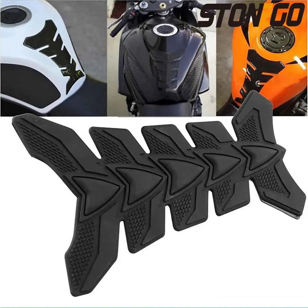 3D Carbon Fiber Motorcycle Gas Tank Pad, Skull Decal Protector, Universal Fuel Tank Sticker for Car and Motorcycle