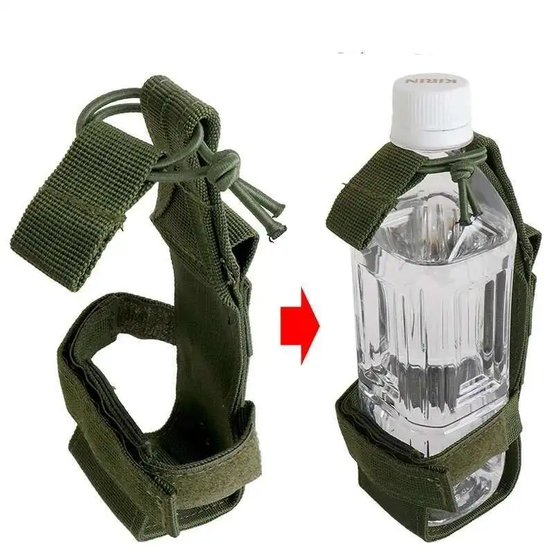 Tactical Water Bottle Holder MOLLE Webbing Open Top Water Bottle Pouch Camping Bag Backpack Cycling Hunting Accessories