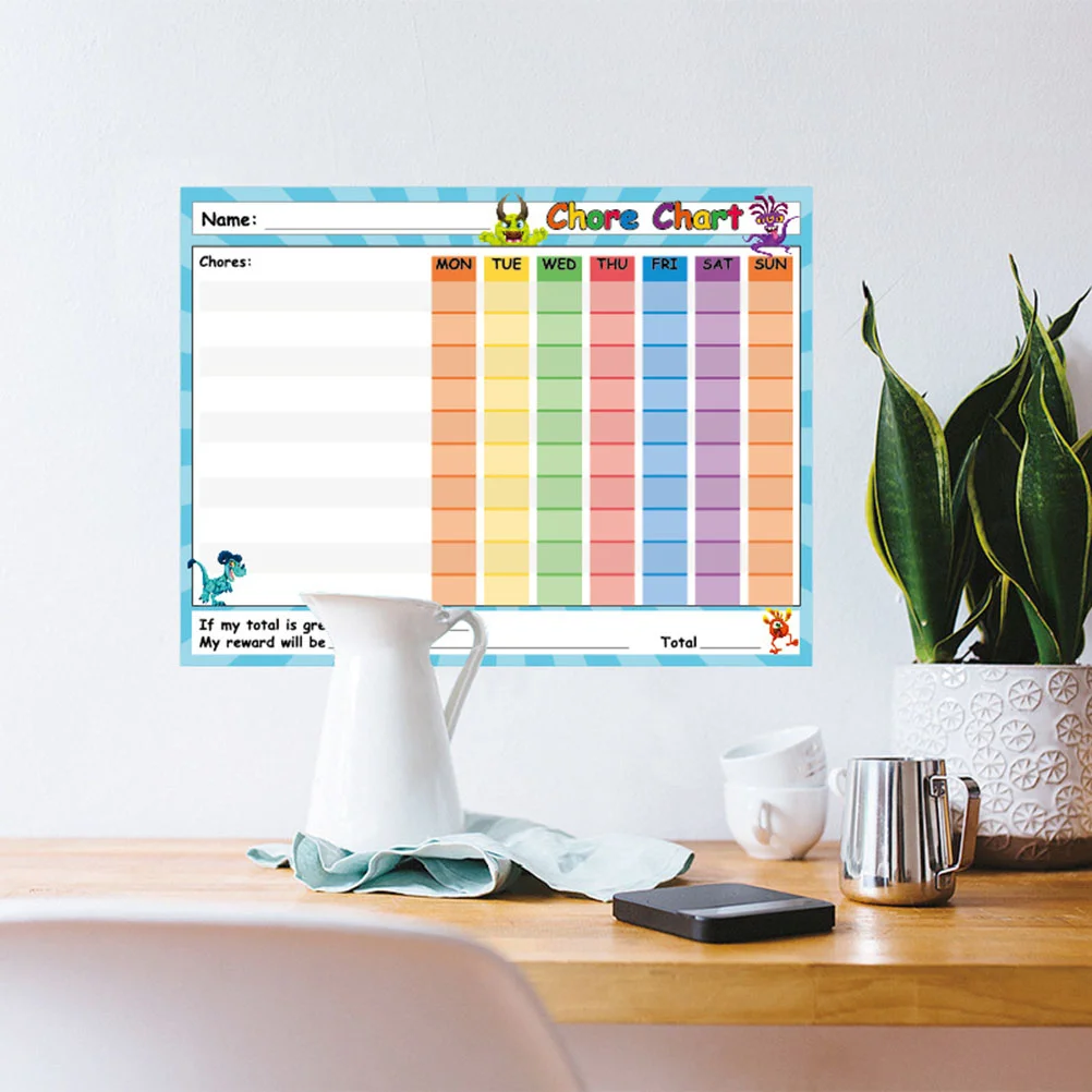 Supvox adesivi magnetici Chore Chart Dry Erase Reward Chart tabella di responsabilità tabella vasino autoadesiva Home Classroom
