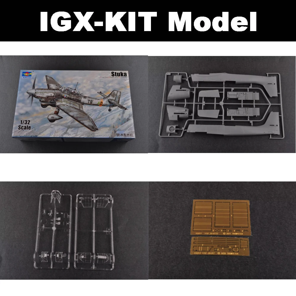 

Trumpeter 03217 1:32 Scale German Junkers JU87 Ju-87D Stuka Dive Bomber Hobby Military Assembly Plastic Model Building Kit