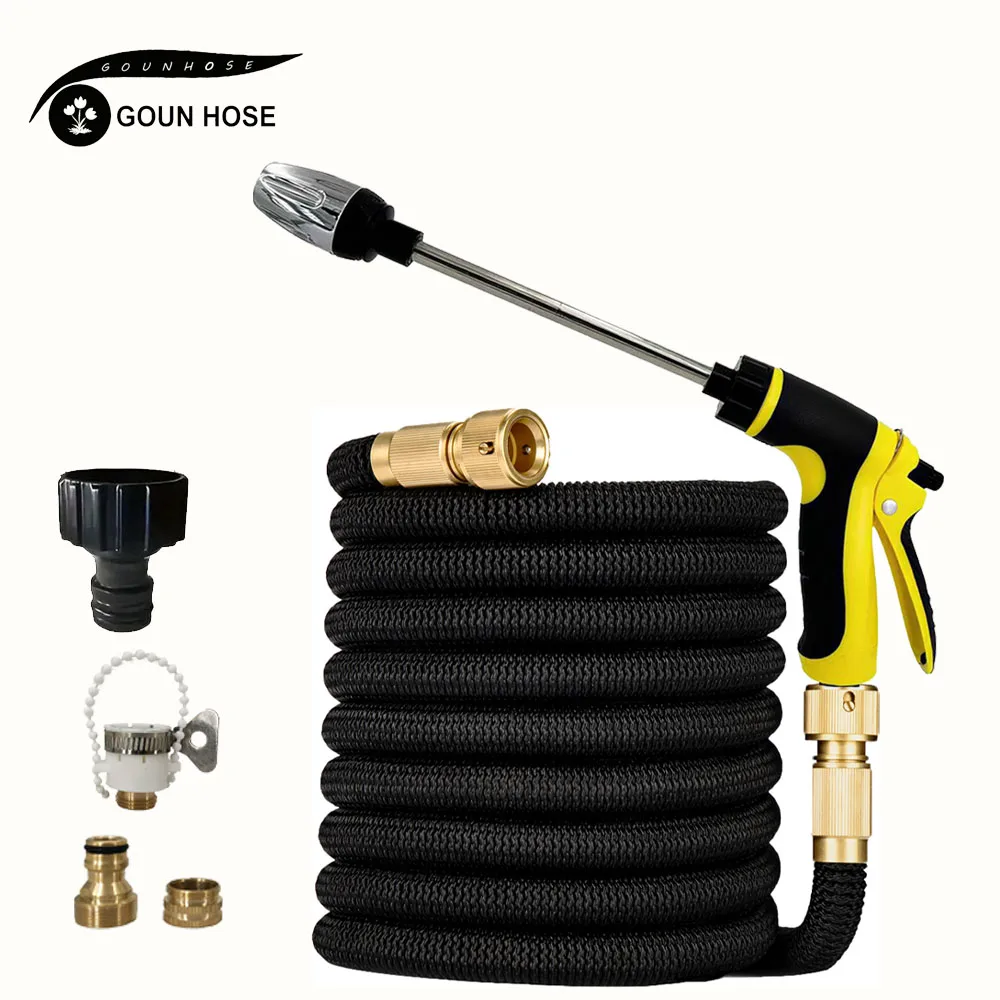 

ГОРЯЧАЯ ПРОДАЖА, садовый шланг для полива, расширяемый биметаллический шланг для орошения садовой фермы, автомойка, водяной пистолет высокого давления для полива