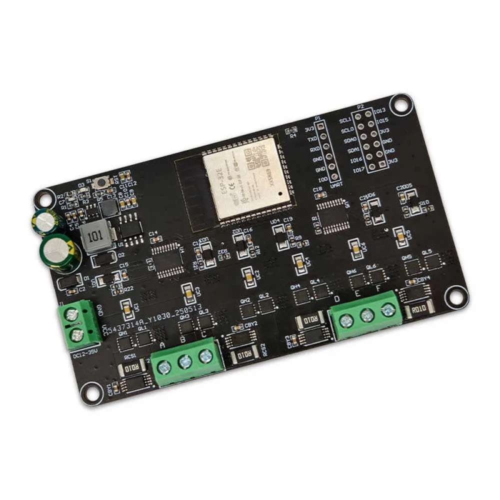 ESP32 Simple FOC Dual-way Brushless Motor Drive Board Onboard ESP32-WROOM-32E Module DC12V Brushless Motor Control Module 3