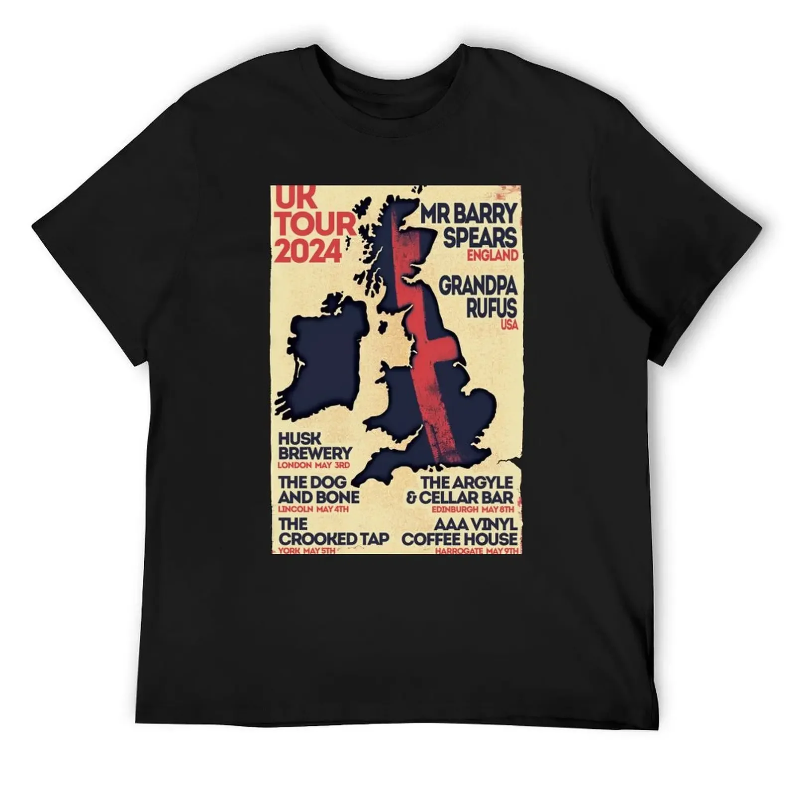 

UK TOUR 2024 - UK MAP POSTER #2 T-Shirt vintage anime shirt Short sleeve tee sports fans sublime mens graphic t-shirts