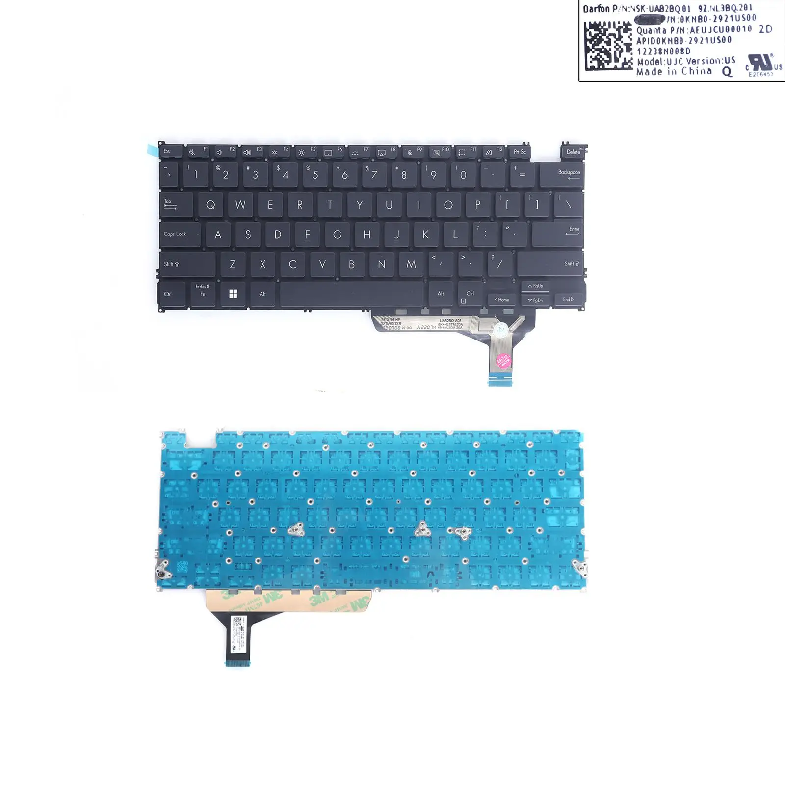 

US Laptop Keyboard for ASUS Zenbook 14 OLED UX3402Z UX3402V S13 X13 UM5302T Black with Backlit