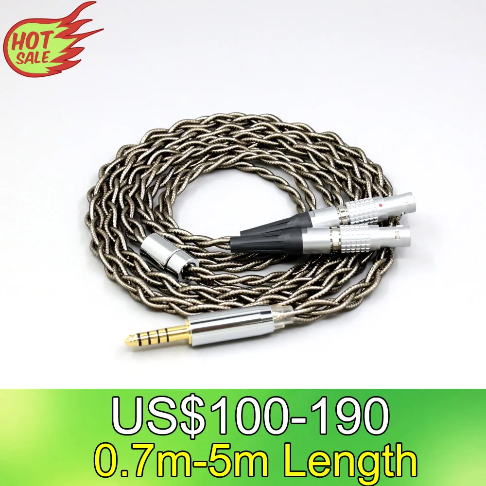 LN008198 99% Pure Silver Palladium + Graphene Gold Shielding Earphone Cable For Focal Utopia Fidelity Circumaural Headphone