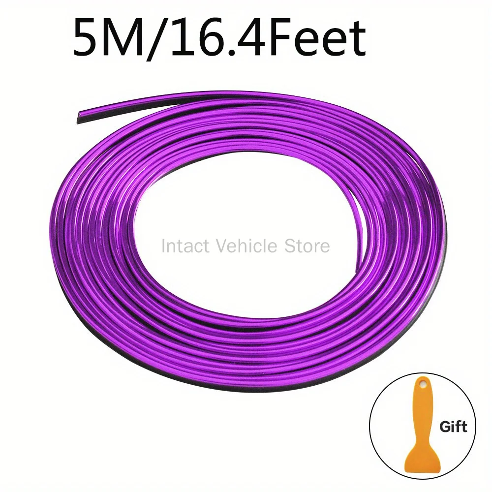 Auto Decoratie Flexibele Strips Universele 5M Interieur Auto Mouldings Auto Cover Trim Dashboard Deur Edgein Auto Moulding styling