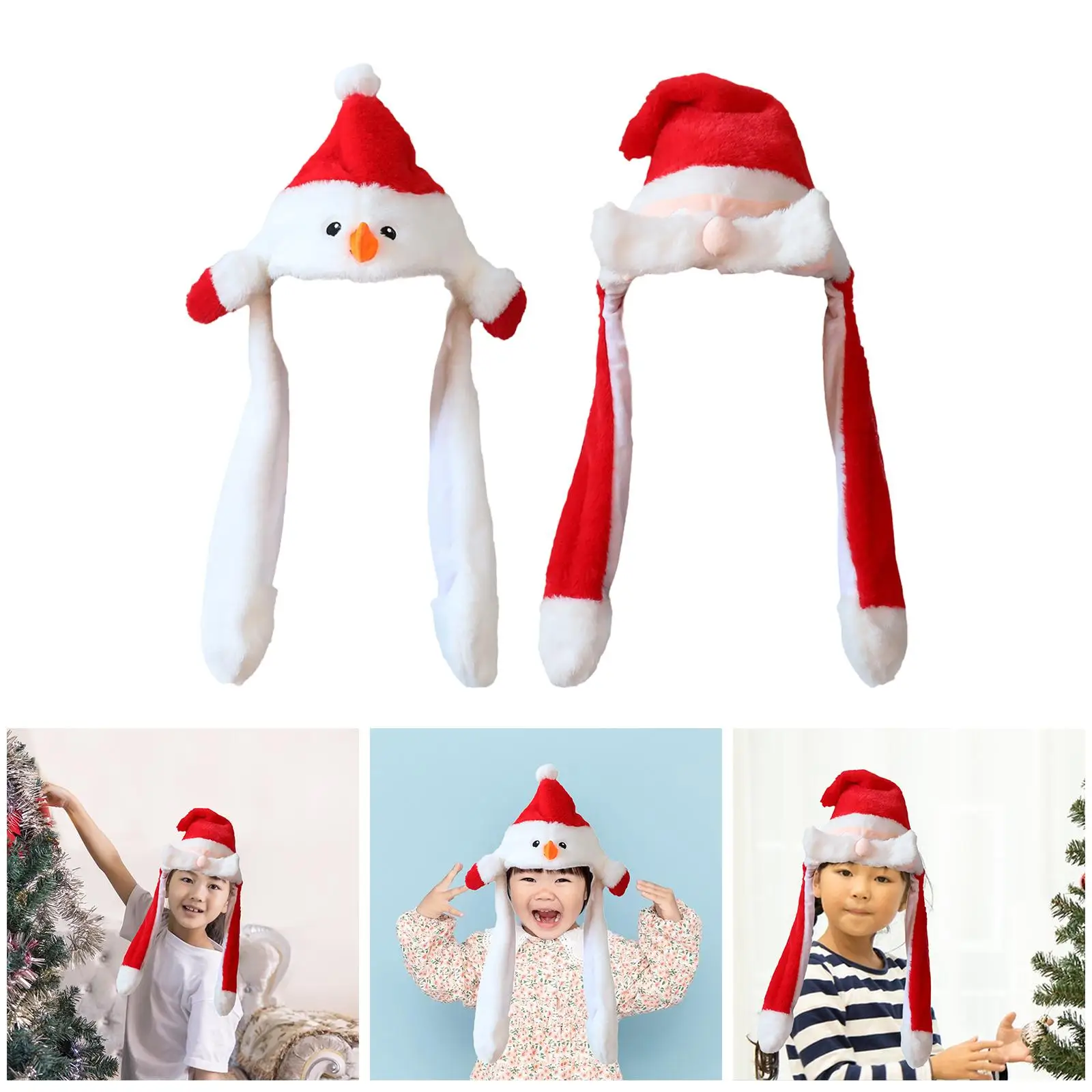 Chapeau de Noël mignon et doux, couvre-chef de costume de Noël, chapeau de cosplay pour enfants et adultes, chapeau de saut mobile pour habiller les vacances