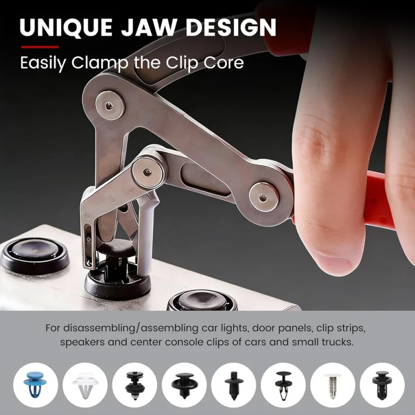 Auto Fastener Clip Removal Pliers Car Clip Pliers Trim & Door Panel Removal Tool Damage-Free Automotive plastic Clip Remover