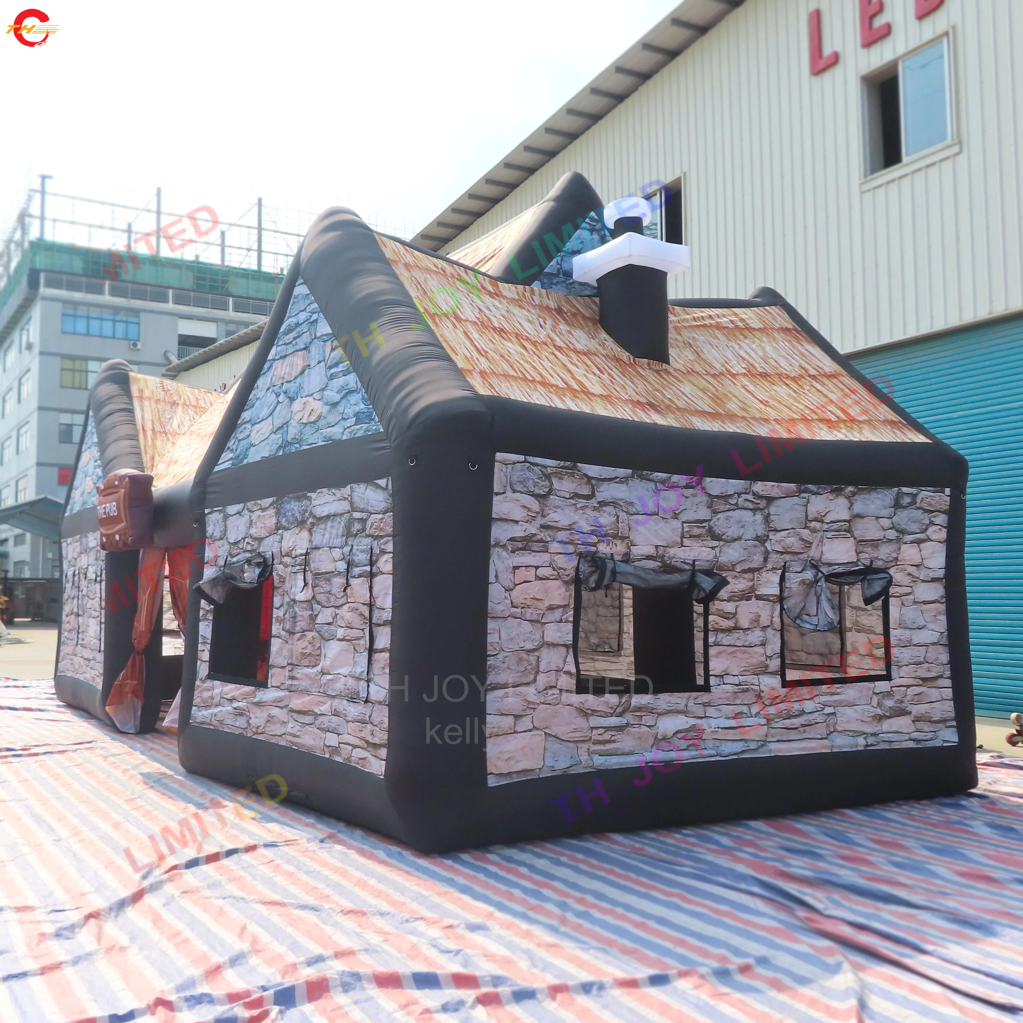 Free Air Shipping to Door,10x5x5mH Giant Inflatable Irish Pub Bar Tent Blow up Tents for Outdoor Show