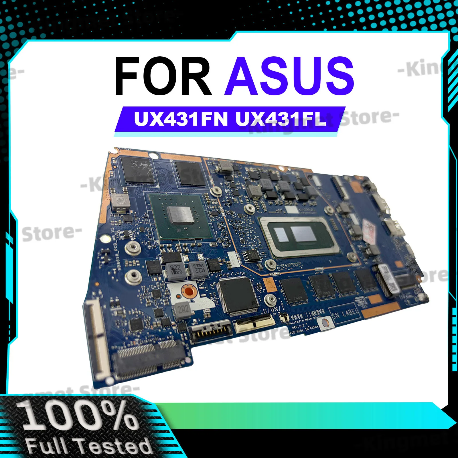 UX431FN Laptop Motherboard For ASUS ZenBook S4500F UX431FN UX431F U4500F S431F X431F Mainboard With I3 I5 I7 CPU 100% tests OK
