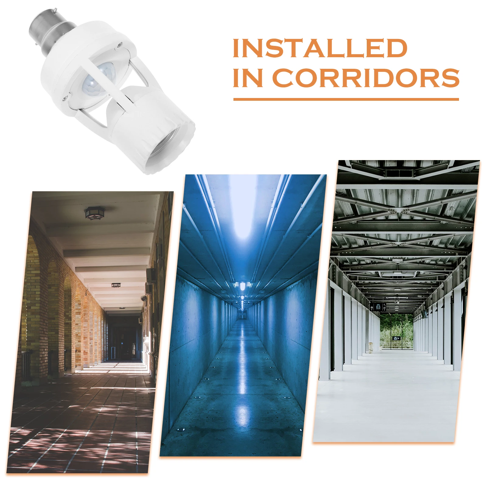 

Induction Lamp Holder E27 Infrared Bulb Adapter Motion Sensor Light E27 Converter Sturdy Durable Suitable LED Lighting