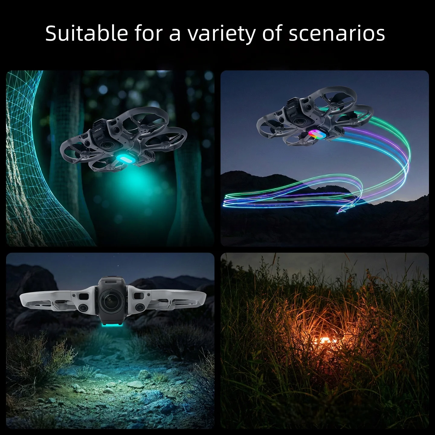 

LED Light for DJI AVATA 360 Spotlight Color-Changing Illuminated Landing Gear Photography Accessory