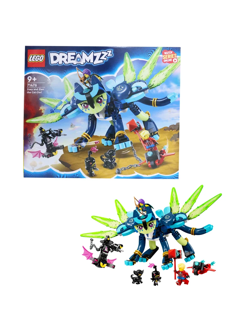 LEGO 71476 DREAMZzz Zoey and Zian The Cat-Owl, TV Show Inspired Animal Toy Building Set for Kids