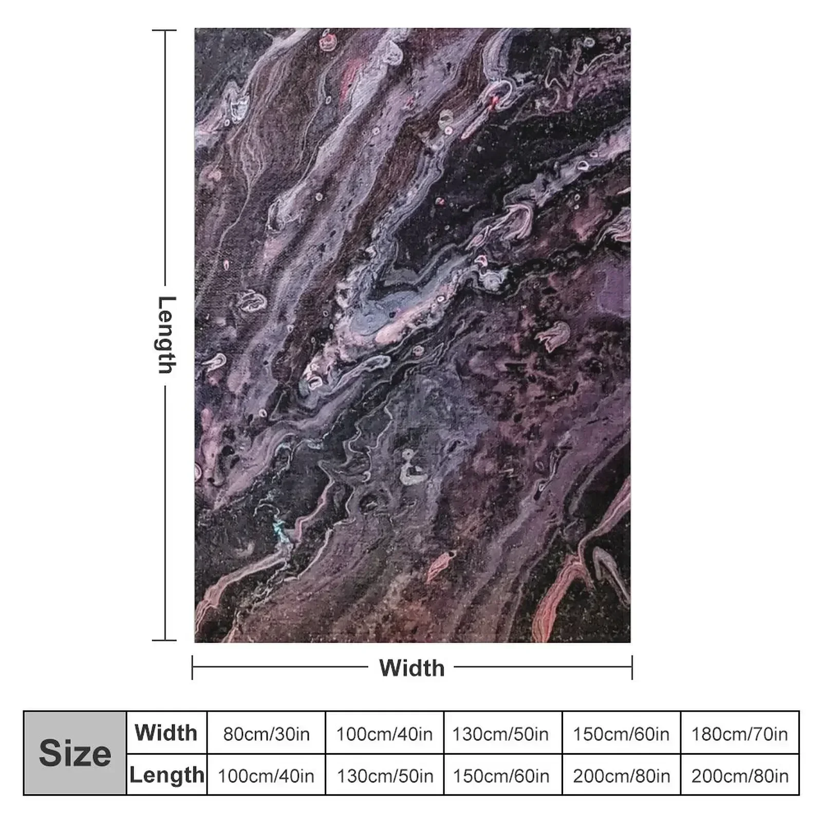Acid Wash Galaxy Throw Blanket couch cozy soft plush fuzzy picnic outdoor blanket
