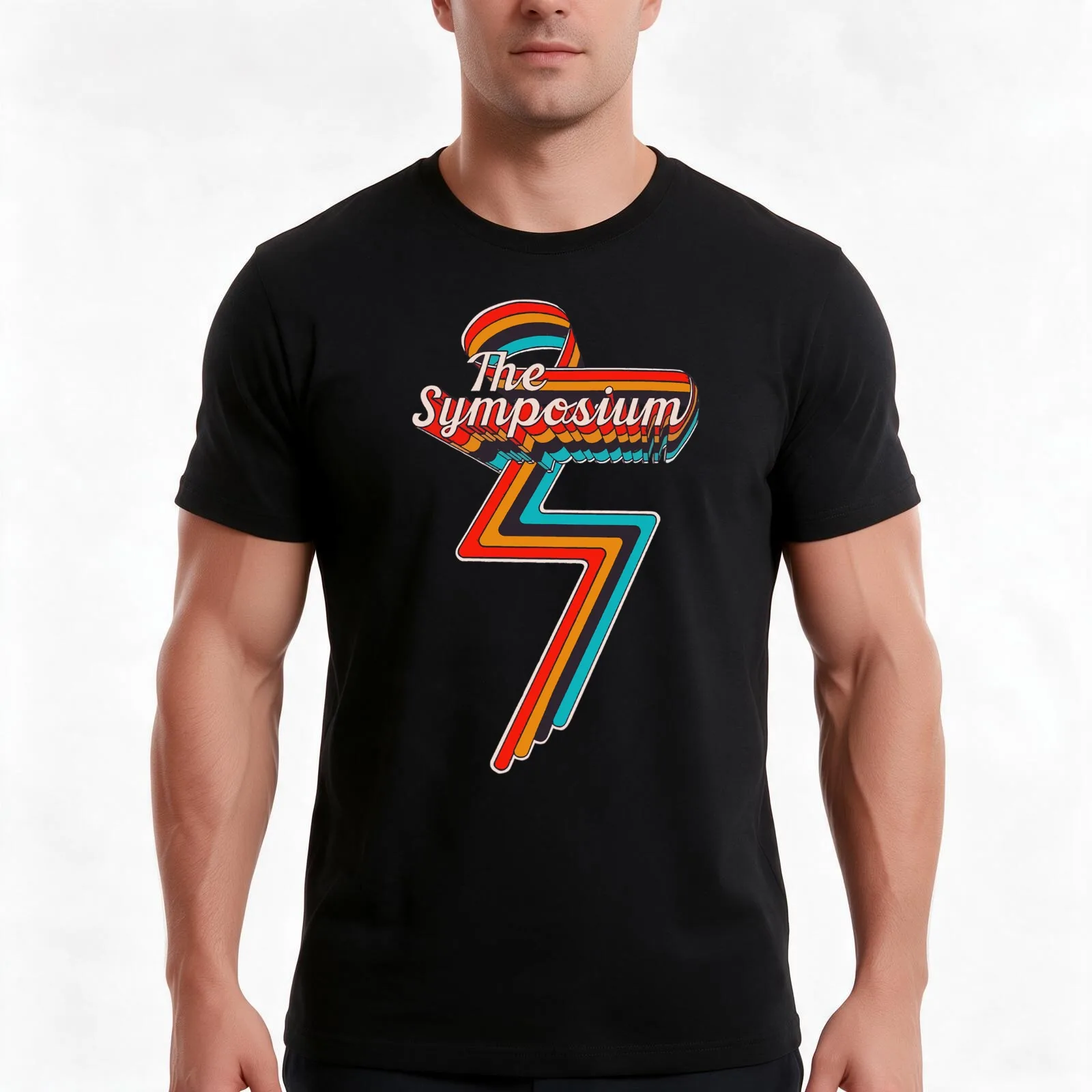 The Symposium T-Shirt, Summer Casual Cotton Tee, Oversized Streetwear Tops, Vintage Graphic Print, Loose Fit Short Sleeve