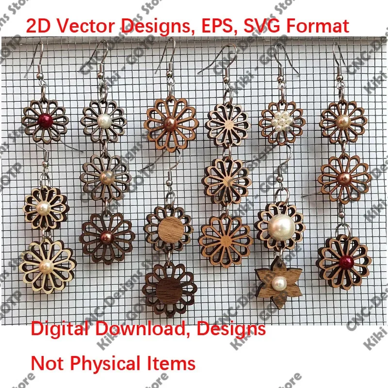 1060+ Multi-Layers 2D Vector Laser File Flowers Stars Designs EPS SVG DXF Format Minimalist Cutting