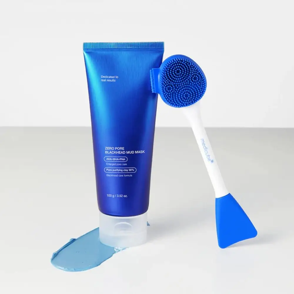 Zero Pore Blackhead Korean Mud Mask with Jelly Brush Pore Tightening Skin Mask 3 Minute Quick Dry Skin Cooling Mud Facial Mask