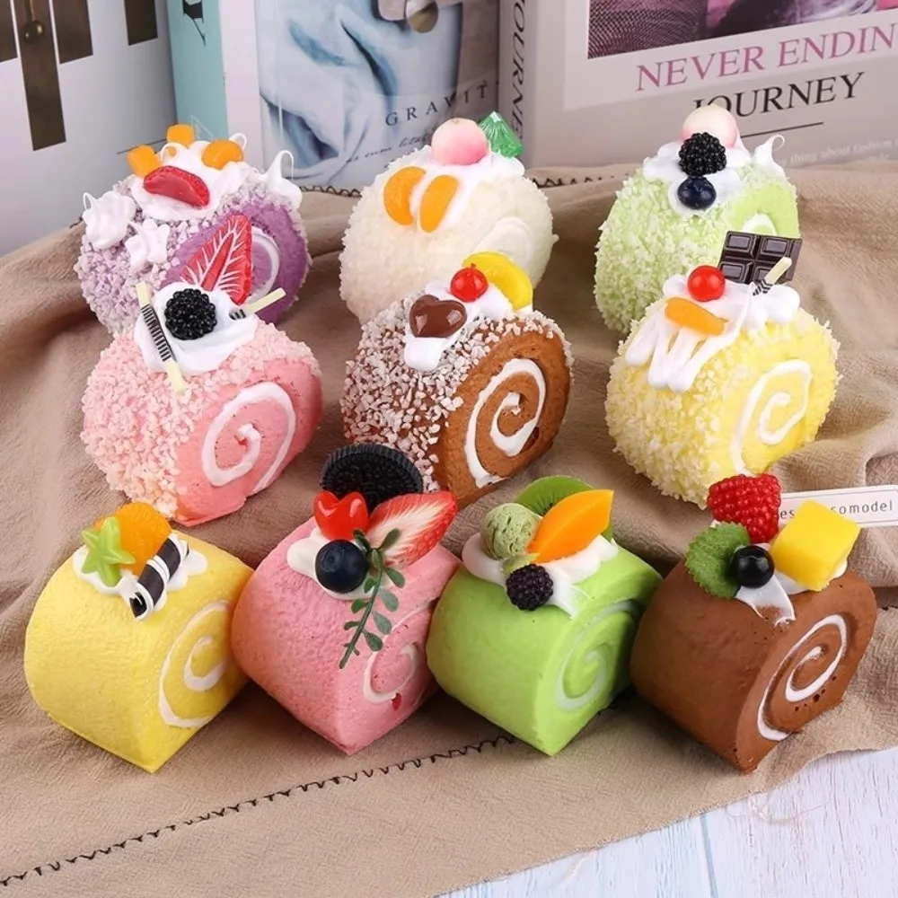 New Rebound Cake Squeeze Toy Soft Anti-stress Refrigerator Magnets Cartoon Fidget Squeeze Toy Student