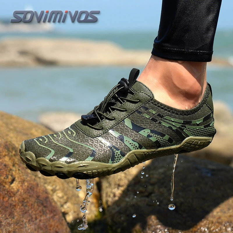 New Couple Water Shoes Aqua Shoes Five-finger Swimming Shoes 35-46 Size Beach Sports Sneakers Fashion Men's Fitness Shoe Sneaker