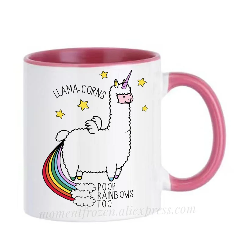 LLAMA Unicorn Coffee Mugs, Alpaca Cups, Ceramic, Tea Mugs, Friends Gifts, Home Decal Milk Tableware Coffeeware Teaware Drinkware