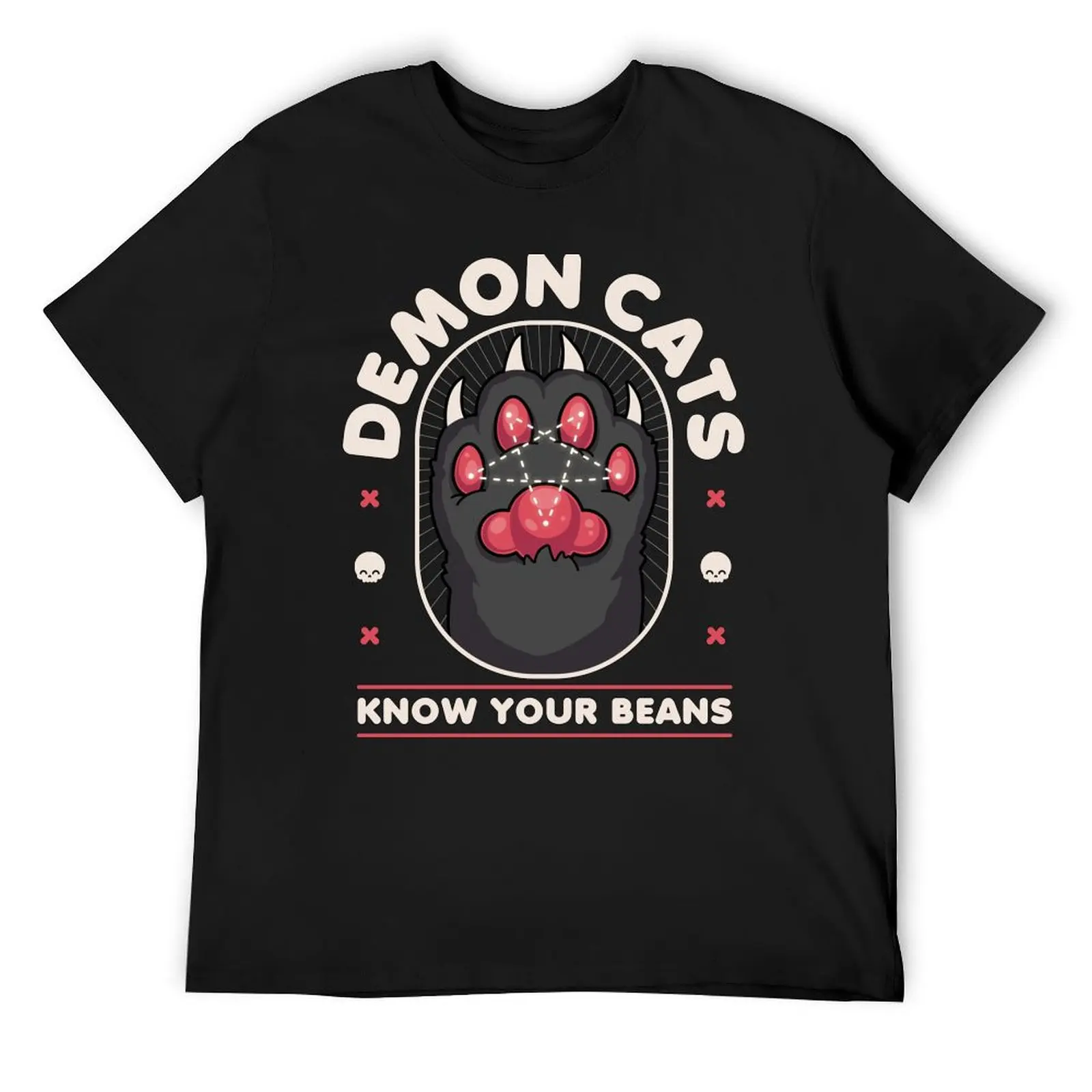 Demon Cats Know Your Beans - Kawaii Krypt T-Shirt boys whites boys animal print men t shirts