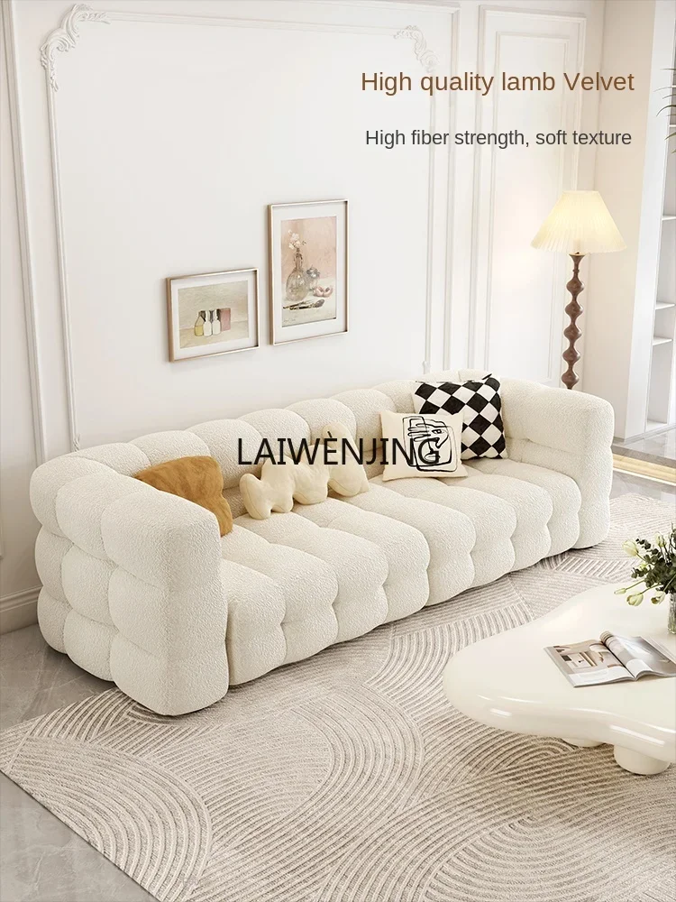 

SGF marshmallow sofa straight row fabric living room reception simple tofu sofa