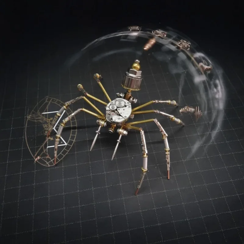 Steampunk Mechanical  Movement Spider Model 3D Metal Puzzle Handmade DIY Creative Gift Ornament