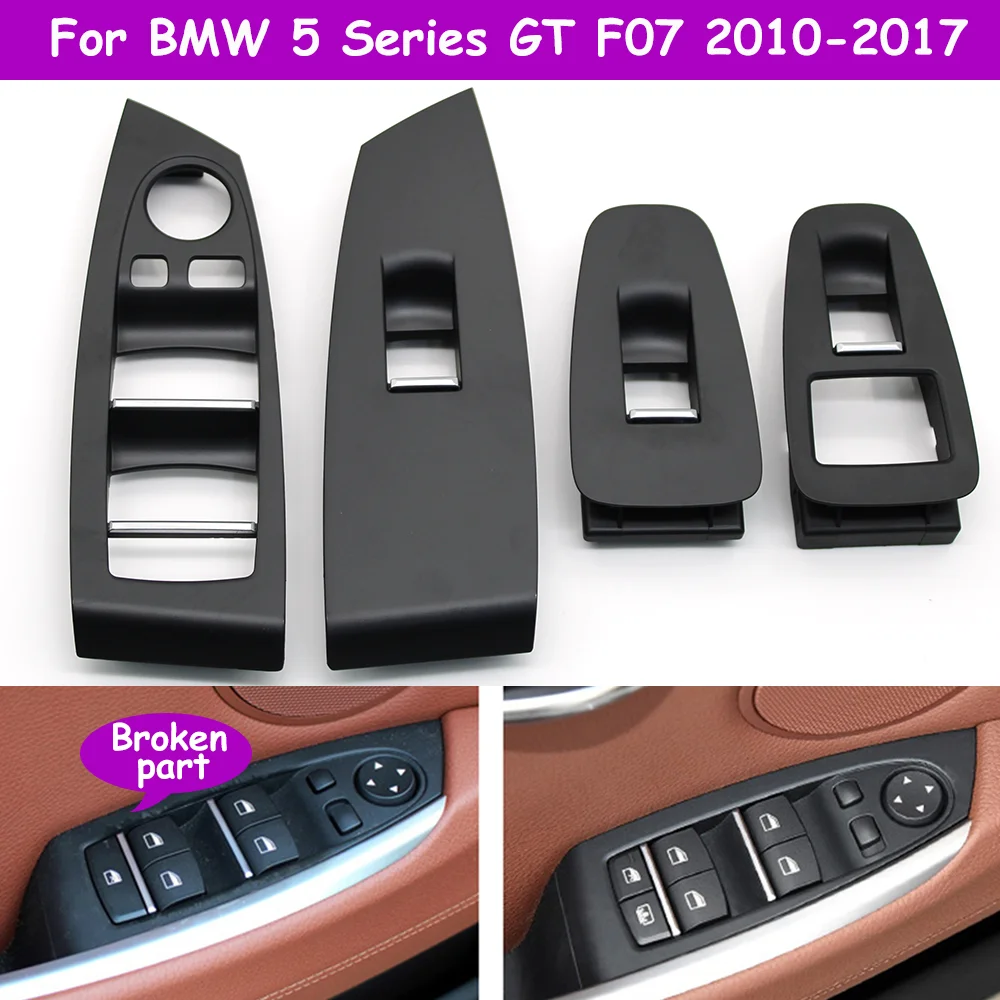 LHD Car Interior Left Right Rear Window Lifter Switch Cover Trim For BMW 5 Series GT F07 2010-2017 51417234801 51417232537