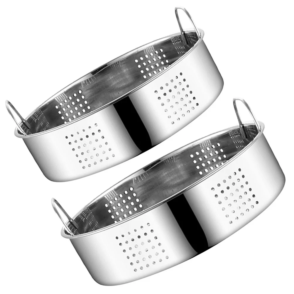 

2 Pcs Pressure Cooker Stainless Steel Steamer Egg Steamers for Cooking Air Fryer Pot Insert