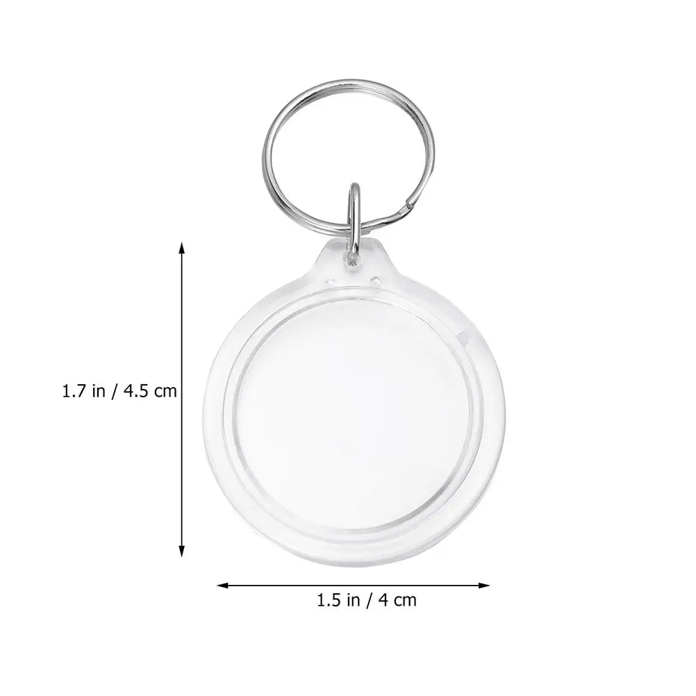 

50 Pcs Photo Frame Keychain Durable Acrylic Metal Decor Keyring Lightweight Funny Hanging Car Bag Protection Storage