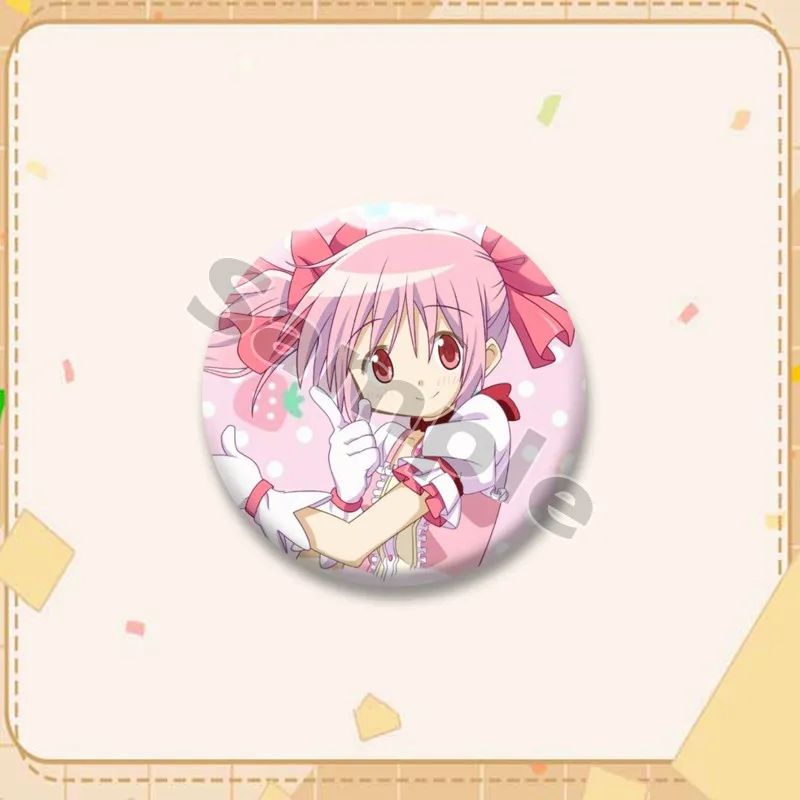 Niedliche Madoka Kaname Emaille-Pins Anime-Mädchen Cosplay Brosche Rucksack Kleidung Hut Deko Schmuck Cartoon-Charakter Abzeichen Geschenke für Freunde – Detail 6