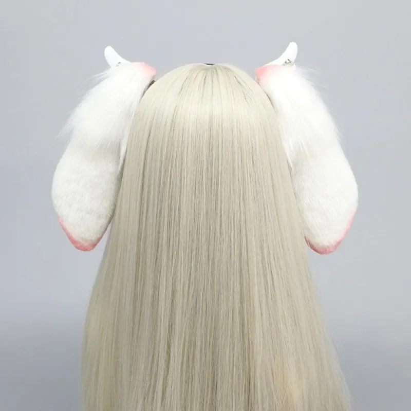 NEW Women Girls Furry Lop Ears Puppy Hair Accessories Realistic Bunny Ears Headband Kawaii Angel Wings Lolita Cosplay Headdress