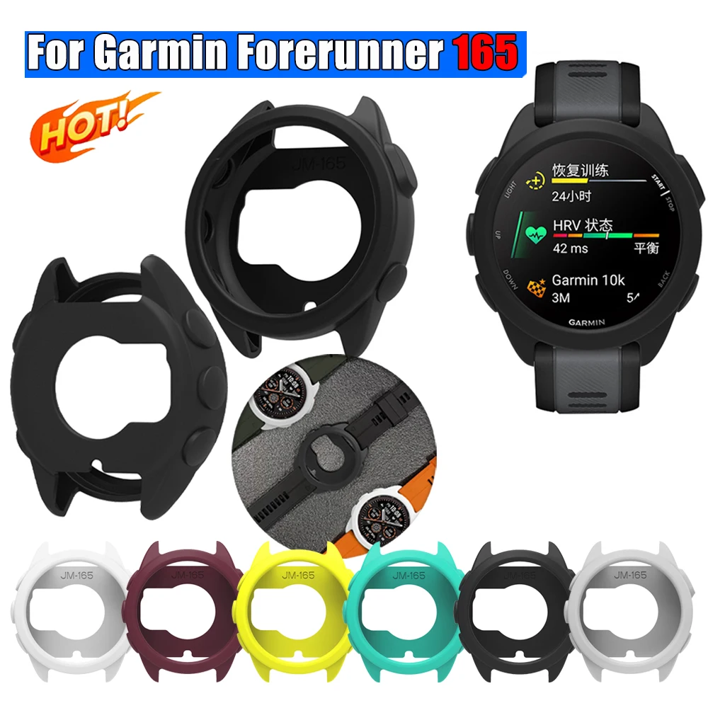

1-2pcsNew For Garmin Forerunner 165 Silicone Protective Case Watch Shell Protector Soft and Durable Watch Decoration Accessories