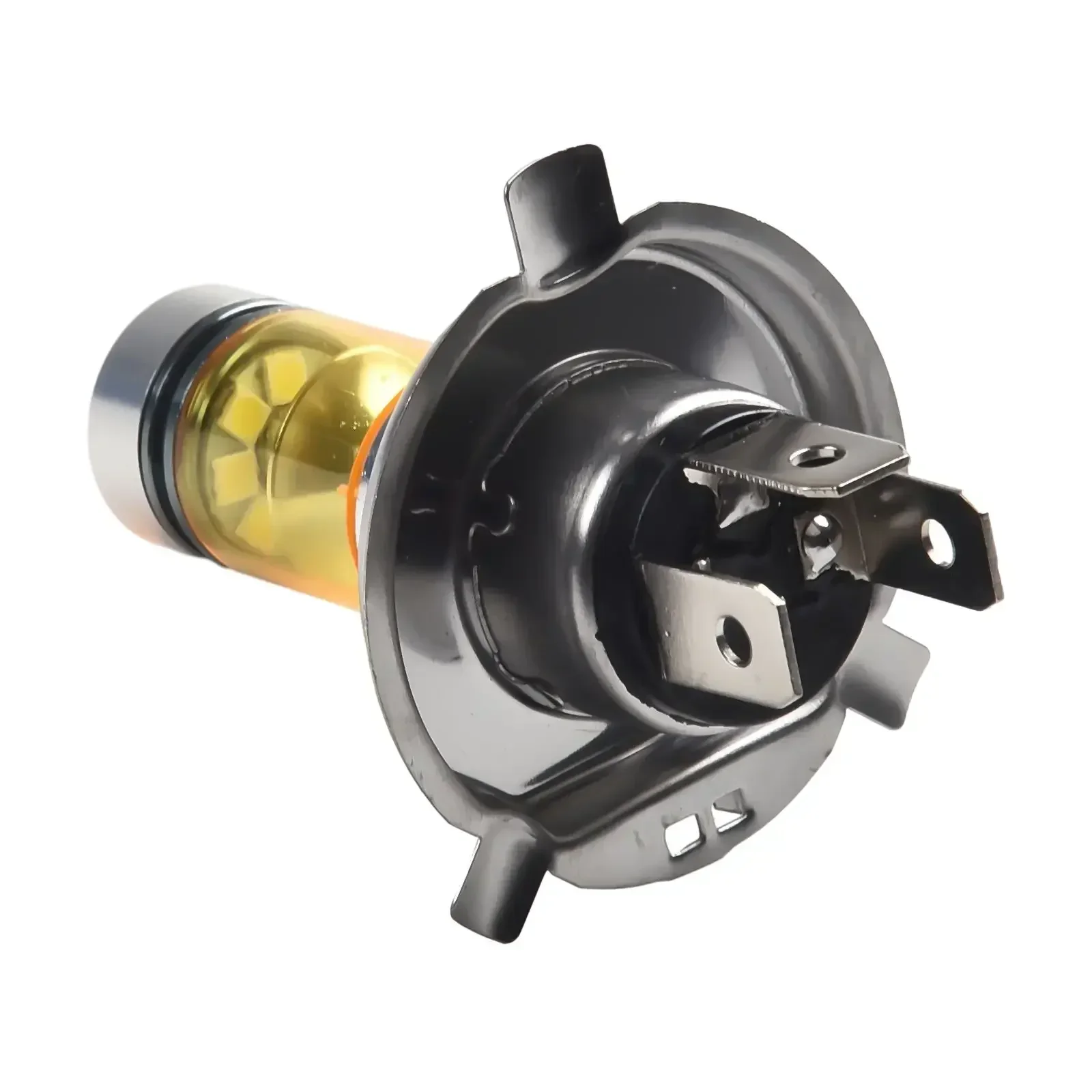 Enhance Nighttime Visibility With H4 6000K Yellow LED Headlight Bulbs, High Power Output, Long Working Life Set Of 2