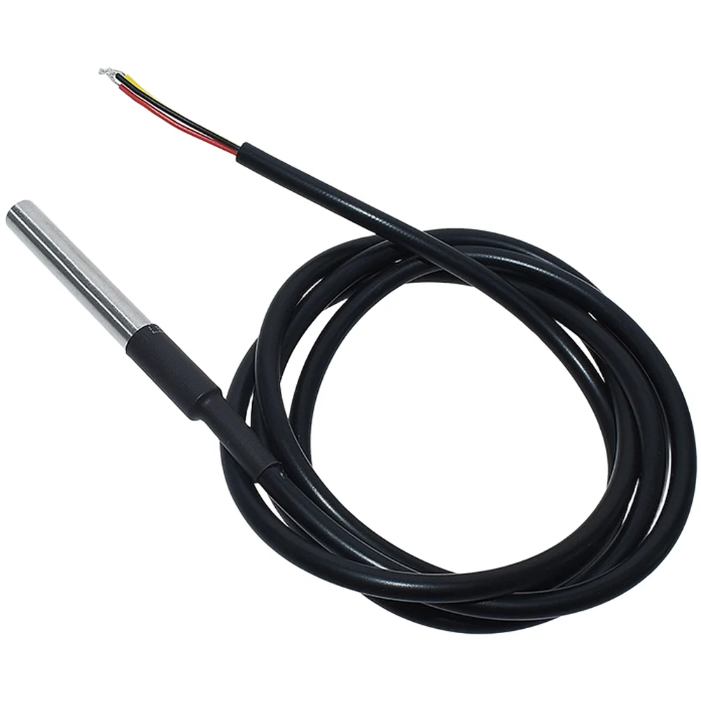 Digital Temperature Sensor Waterproof Stainless Steel Probe Wire -10C To 85C Accuracy For MCU Integration Fishing Equipment