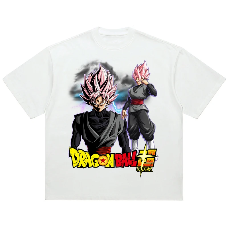 Hip Hop Streetwear Men T-Shirt Dragon Ball Anime Graphic Oversized T Shirt Summer Short Sleeve Cotton Tshirt Vintage Tops