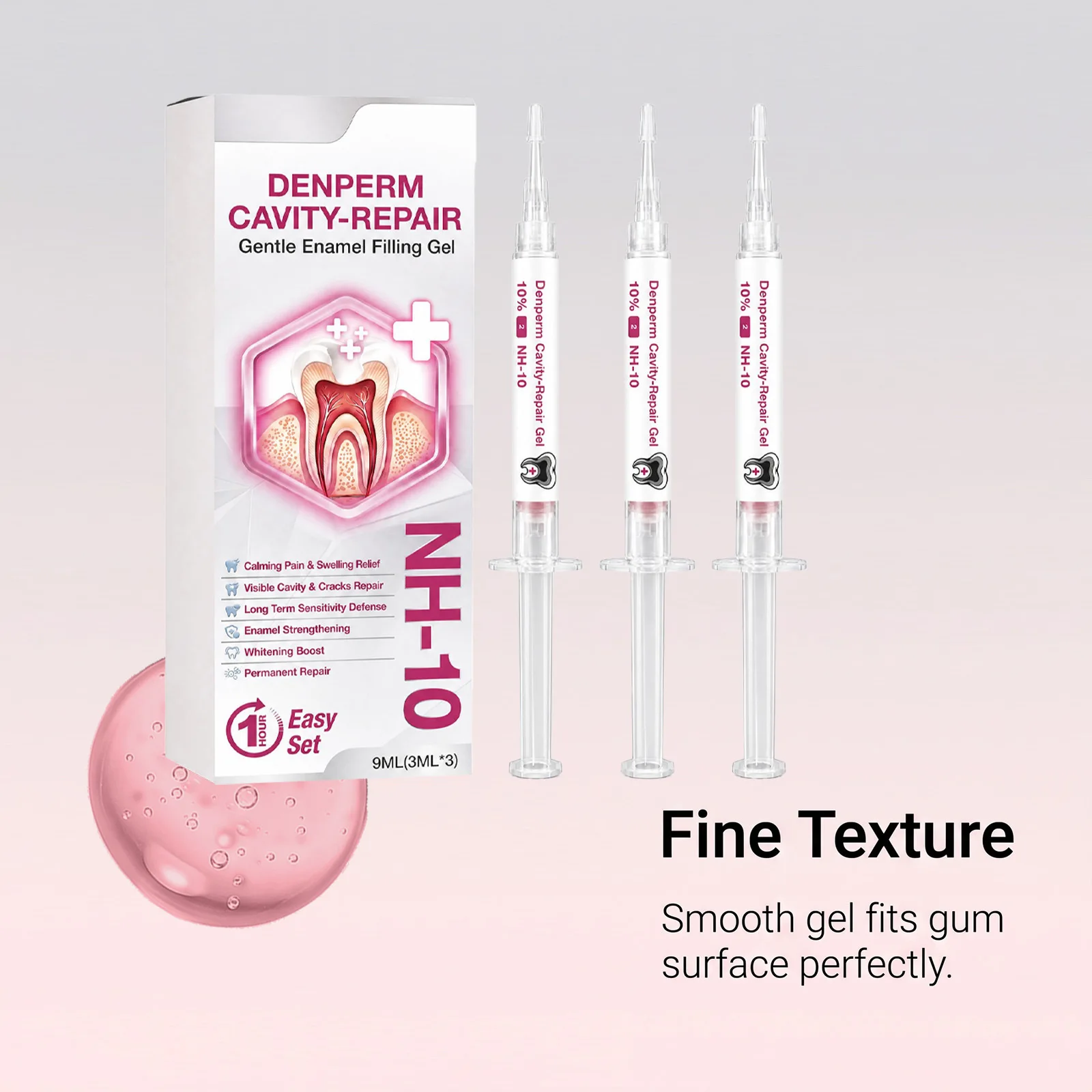Dental Enamel Care Gel Set Tooth Repair Protection Enamel Reinforcement Daily Oral Care Teeth Surface Cavity Restoration Serum
