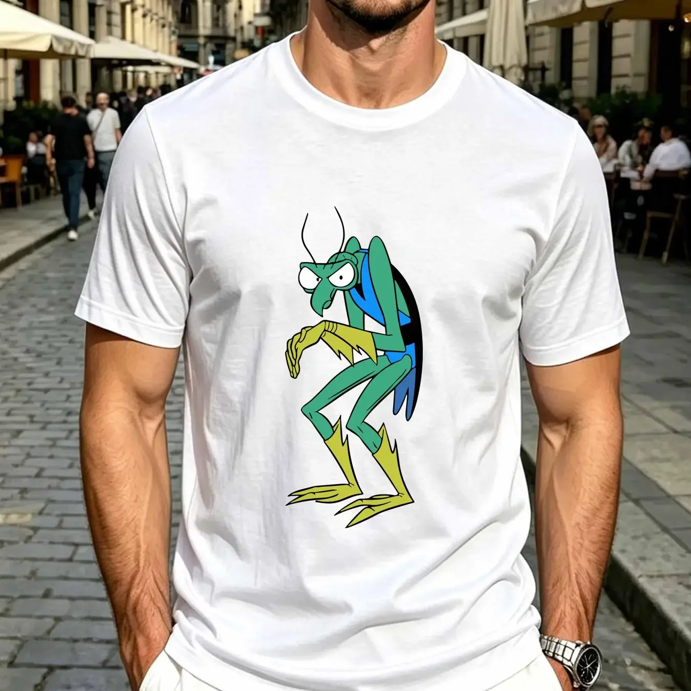 washed T Shirt Zorak Retro Cartoon Character Worn Look  vintage Washed fashion Breathable Soft streetwear Stylish