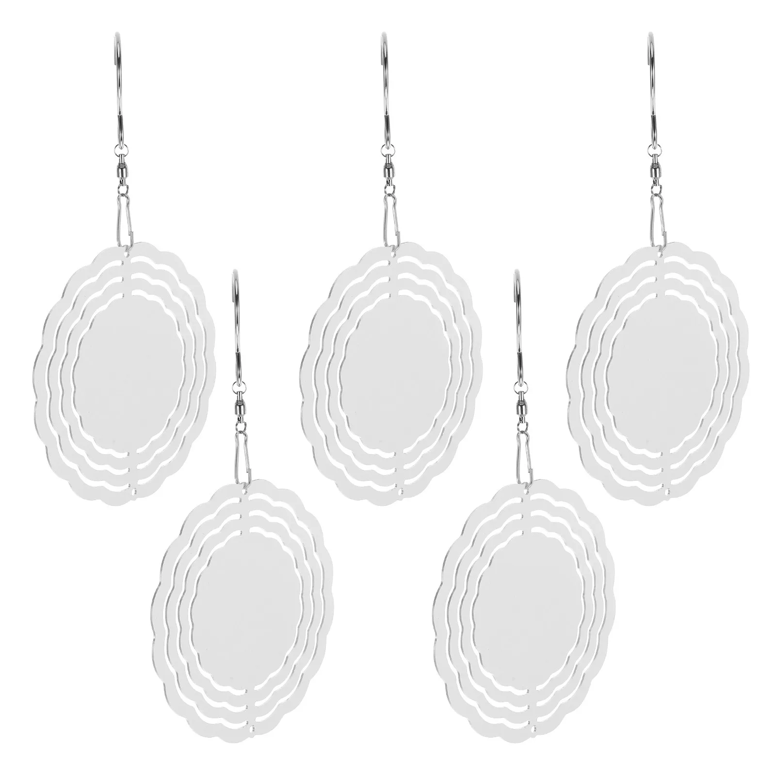 5pcs Sublimation Wind Spinners – Aluminum, Weatherproof, Reusable Outdoor Garden & Porch Decor