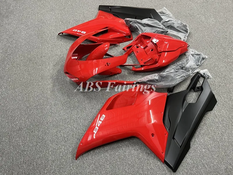 4Gifts New ABS Motorcycle Fairings Kit Fit For Ducati 848 1098 1198 1098s 1198s Bodywork Set Custom Red Black