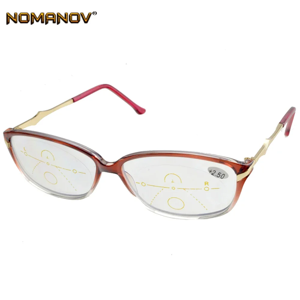 

Lentes De Lectura Leesbril Progressive Multifocal Reading Glasses Full-rim Women Frame See Near And Far Top 0 Add +0.75 To +4