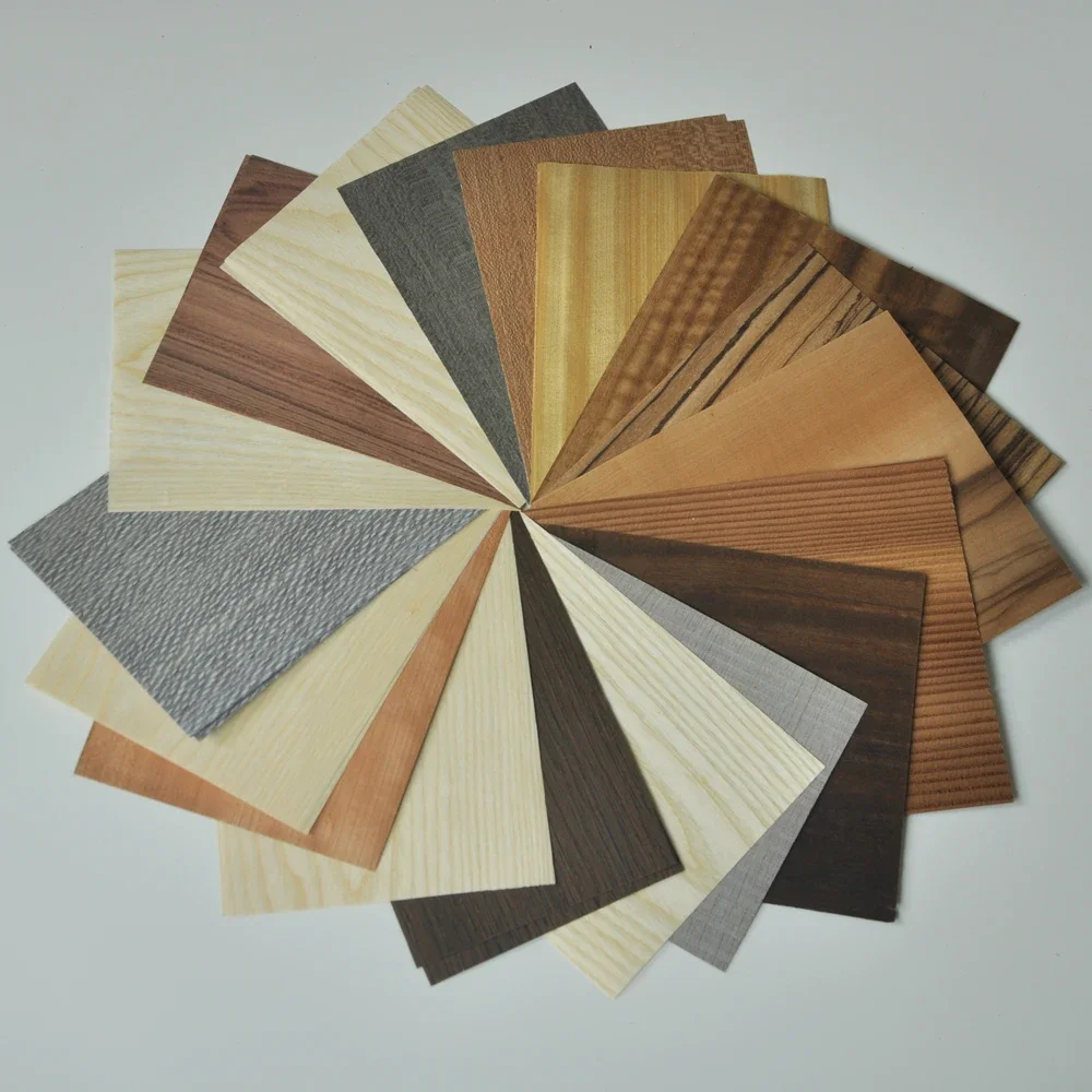 New Design Engineered Wood Veneer Sample Book 200 Options Natural and Dyed Veneer for Hotel Application