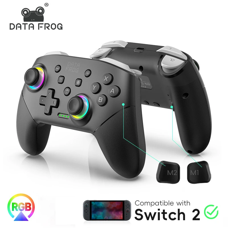 

Wireless Controller For Nintendo Switch 2 Bluetooth Gamepad for Switch Lite/Switch OLED/PC Programmable Joystick with RGB Light