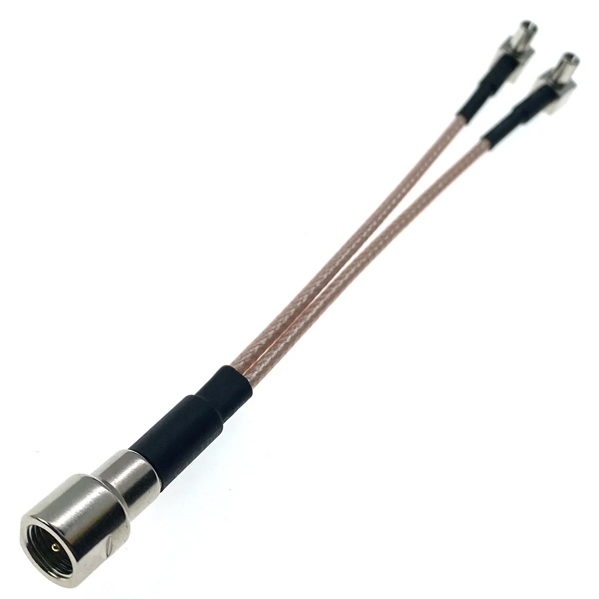 F to TS9 Coax Cable F Type Male to Dual TS9 Male Right Angle Splitter Cable RG316 Y Type Coaxial Cable