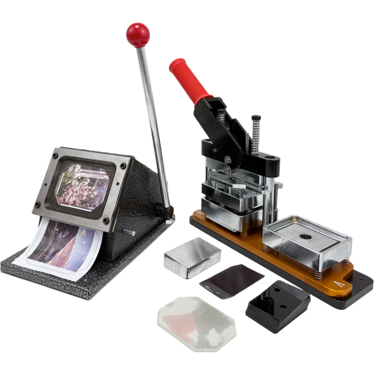 

65x90mm Photographic Magnet Making Machine For Buttons Pottery Magnets And Refrigerator Magnets With 1000 Sets Consumables