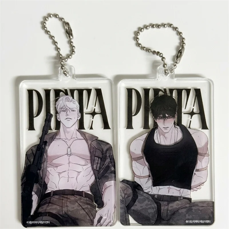 Comic Manhwa Pieta Daong Dante Demis Cosplay Keychain Acrylic Pendant Key Chain Bag 2Pcs Accessories Keyring Jewelry Prop